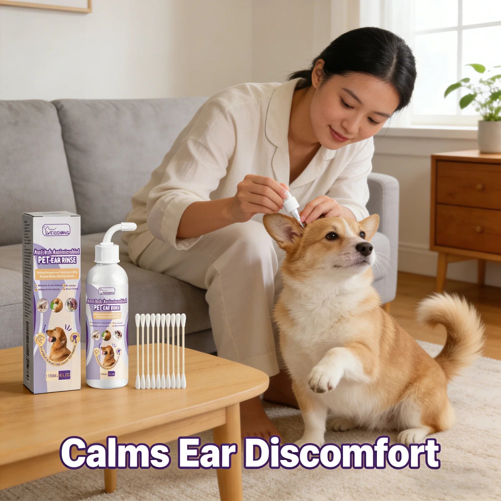YEGBONG Solución Hipoalergénica para Limpieza de Oídos de Mascotas – 100 ml