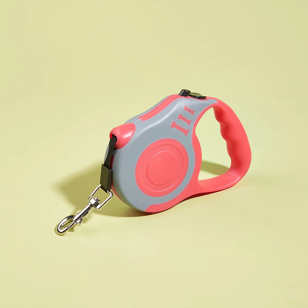 Correa retráctil automática de nailon para perros.