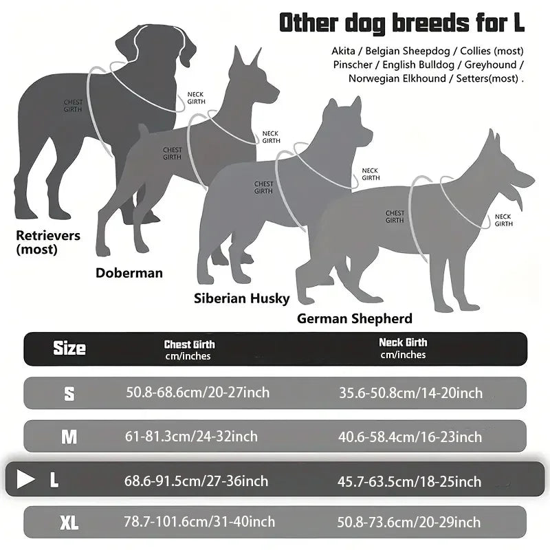 Arnés Táctico para Perros con Asa – Chaleco Antitirones Ajustable