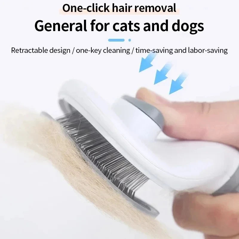 Cepillo Autolimpiante Antipelo para Mascotas