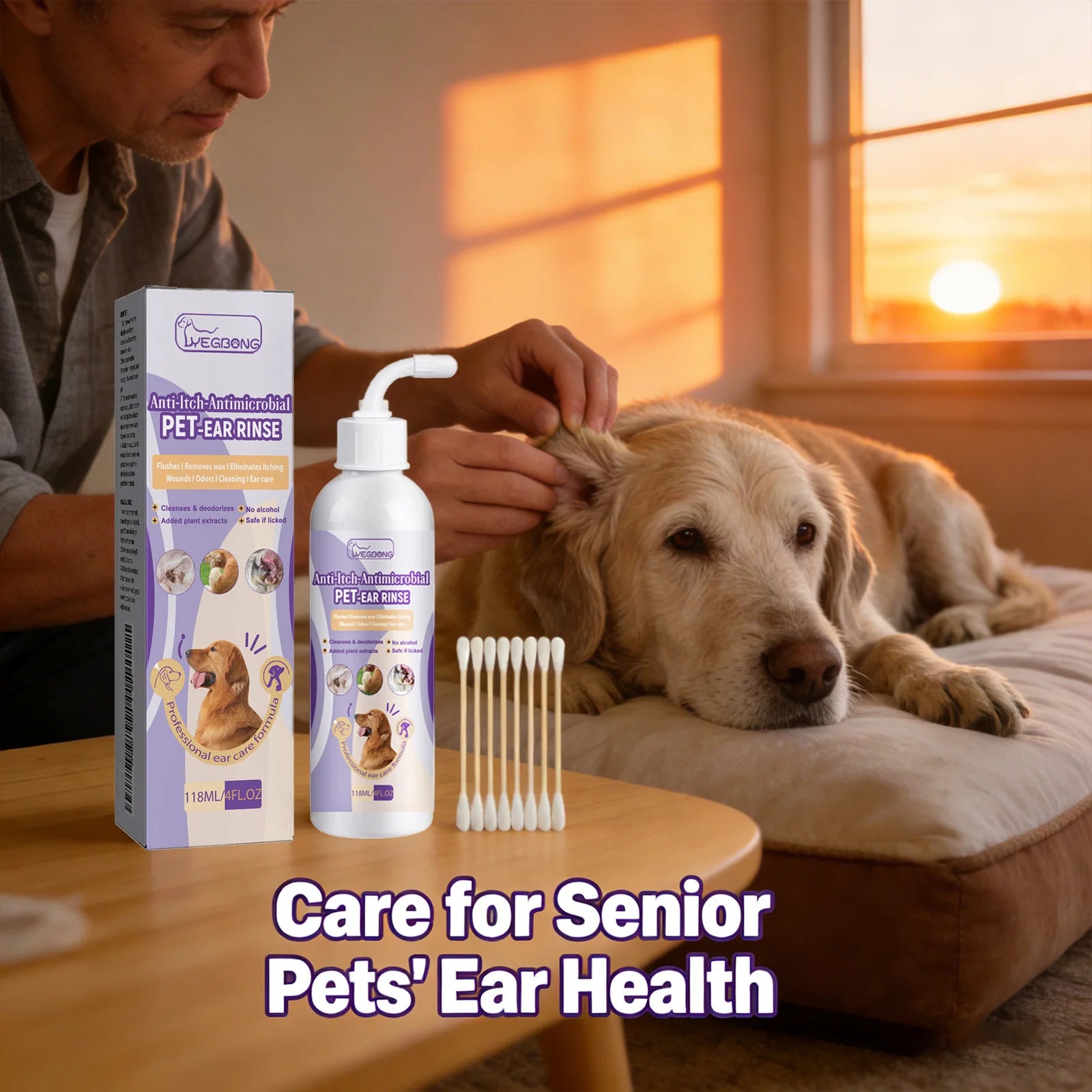 YEGBONG Solución Hipoalergénica para Limpieza de Oídos de Mascotas – 100 ml