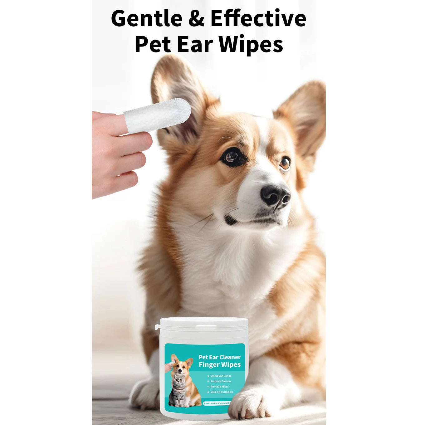 Toallitas para Limpieza de Oídos para Perros y Gatos