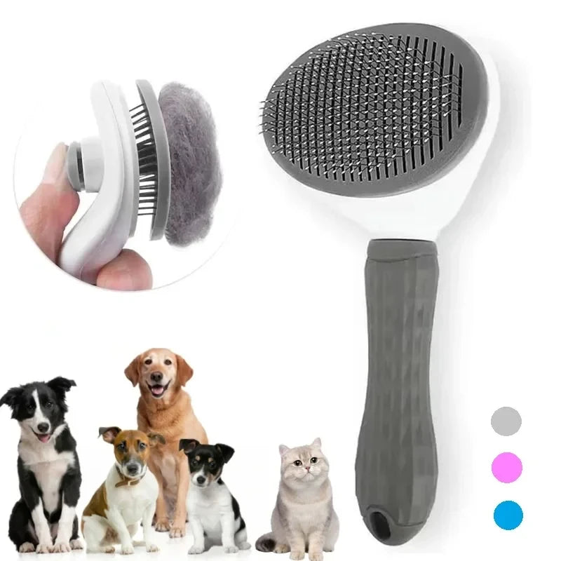 Cepillo Autolimpiante Antipelo para Mascotas