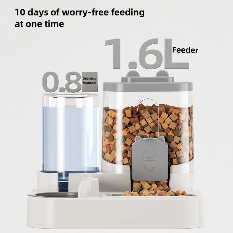 Comedero Automático para Gatos con Fuente de Agua