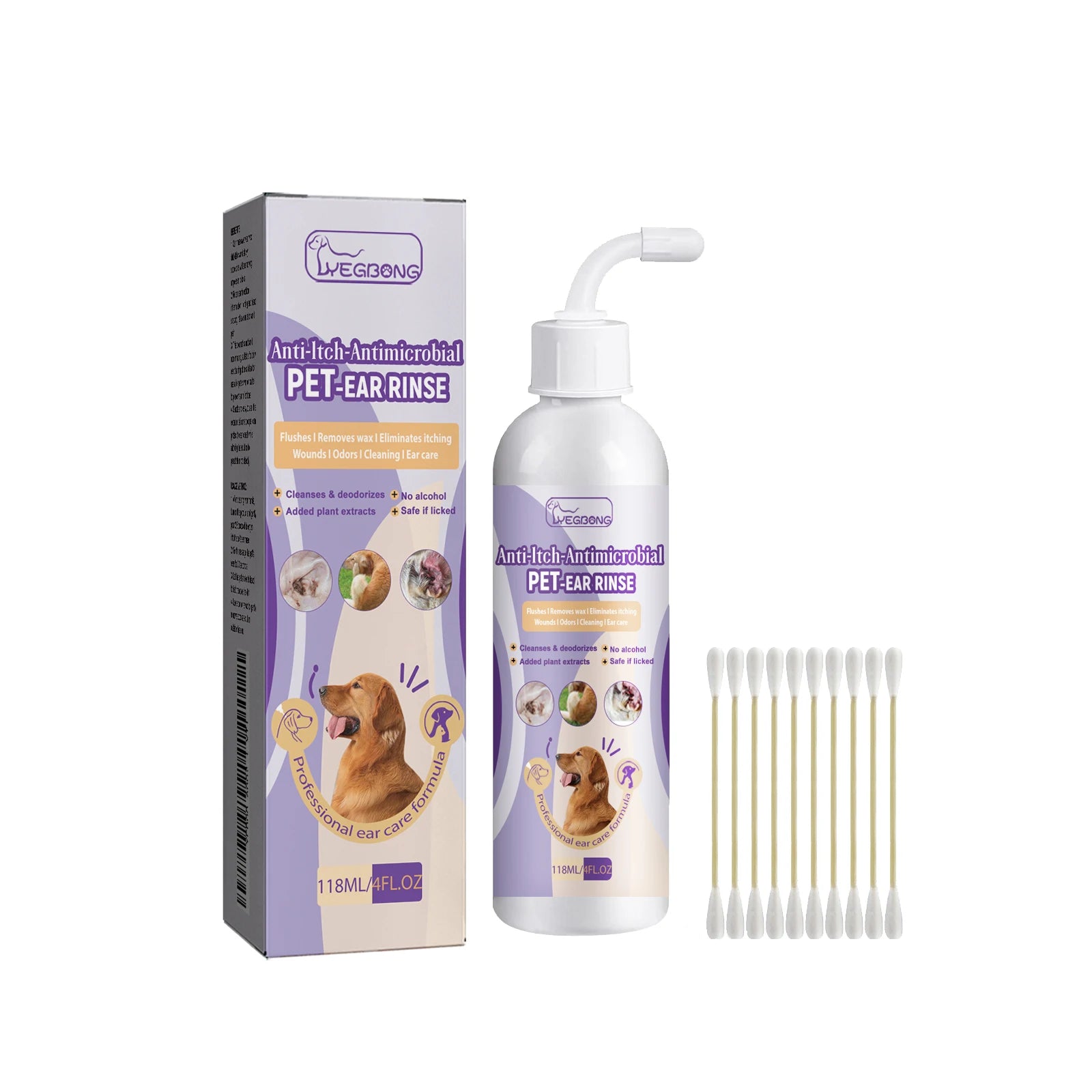 YEGBONG Solución Hipoalergénica para Limpieza de Oídos de Mascotas – 100 ml