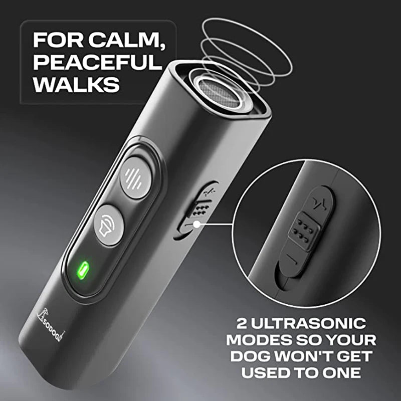Dispositivo Antiladridos Ultrasónico para Perros con Carga USB