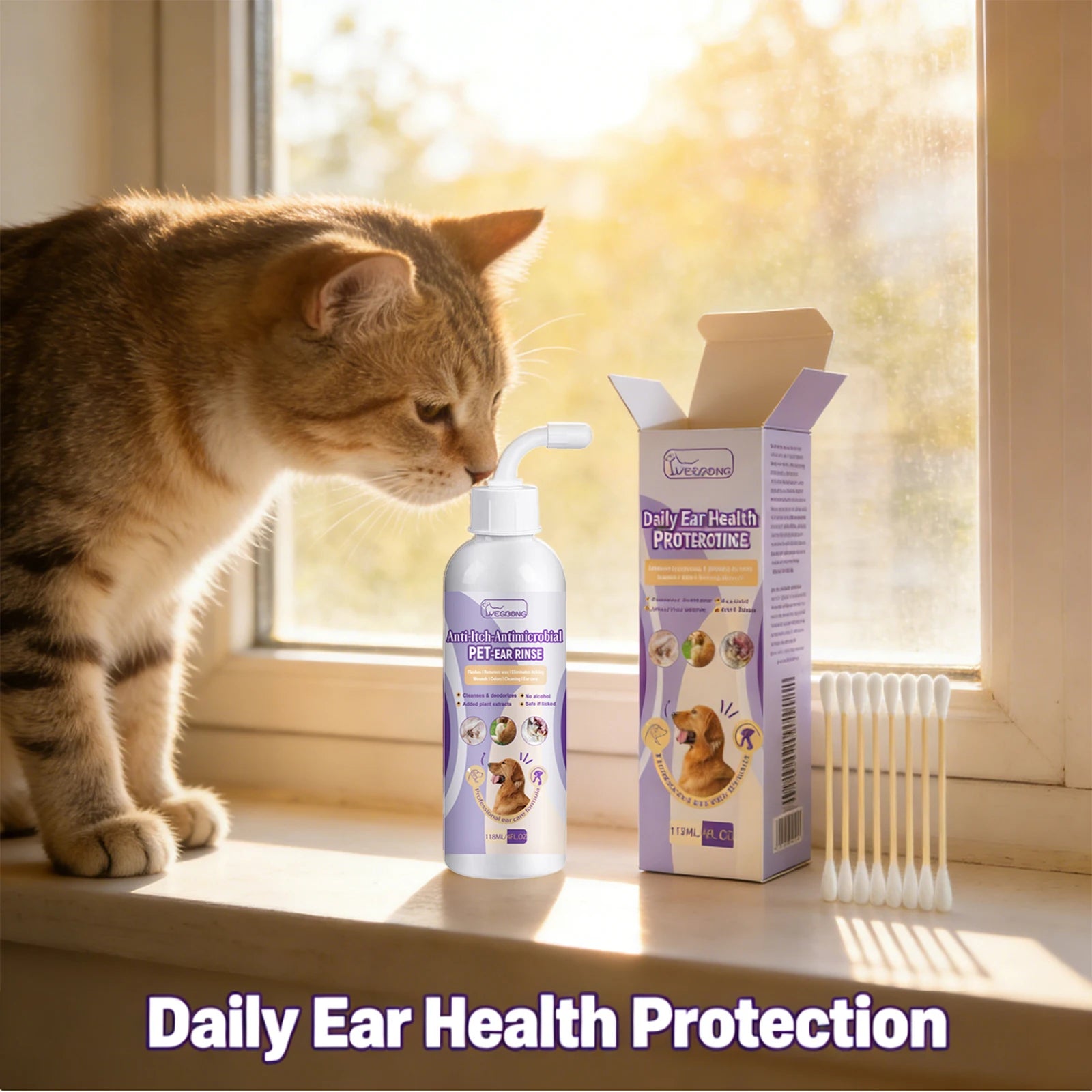 YEGBONG Solución Hipoalergénica para Limpieza de Oídos de Mascotas – 100 ml