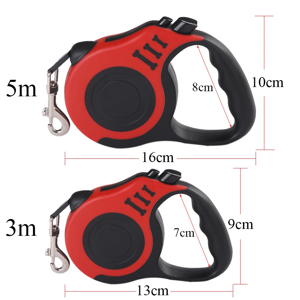 Correa retráctil automática de nailon para perros.
