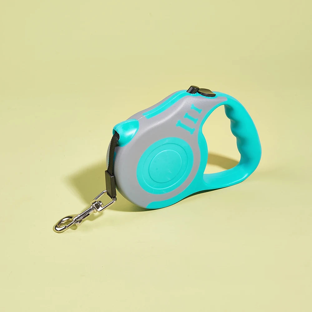 Correa retráctil automática de nailon para perros.