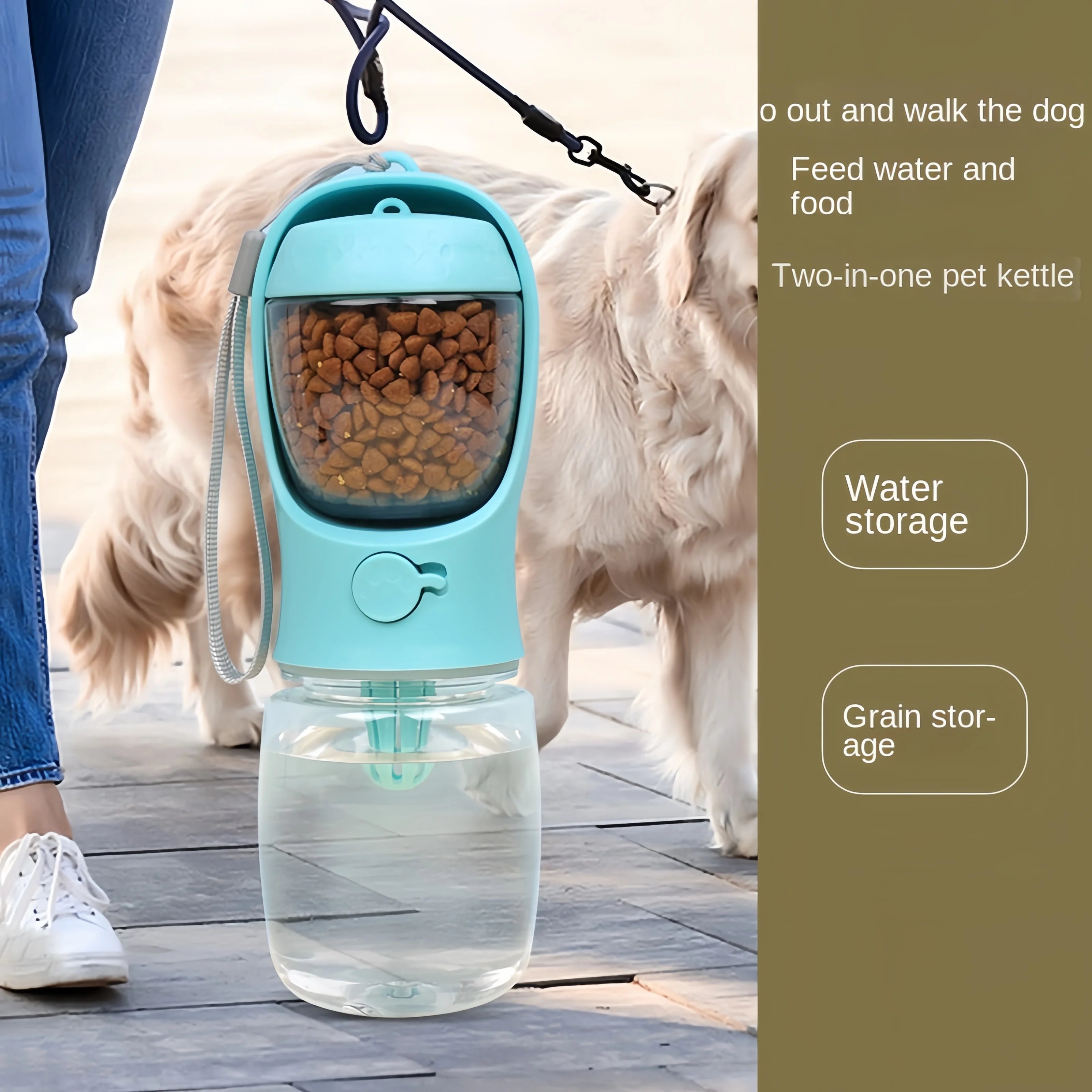 Botella Dispensadora de Agua y Comida para Mascotas