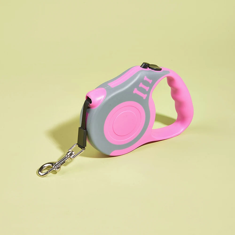 Correa retráctil automática de nailon para perros.